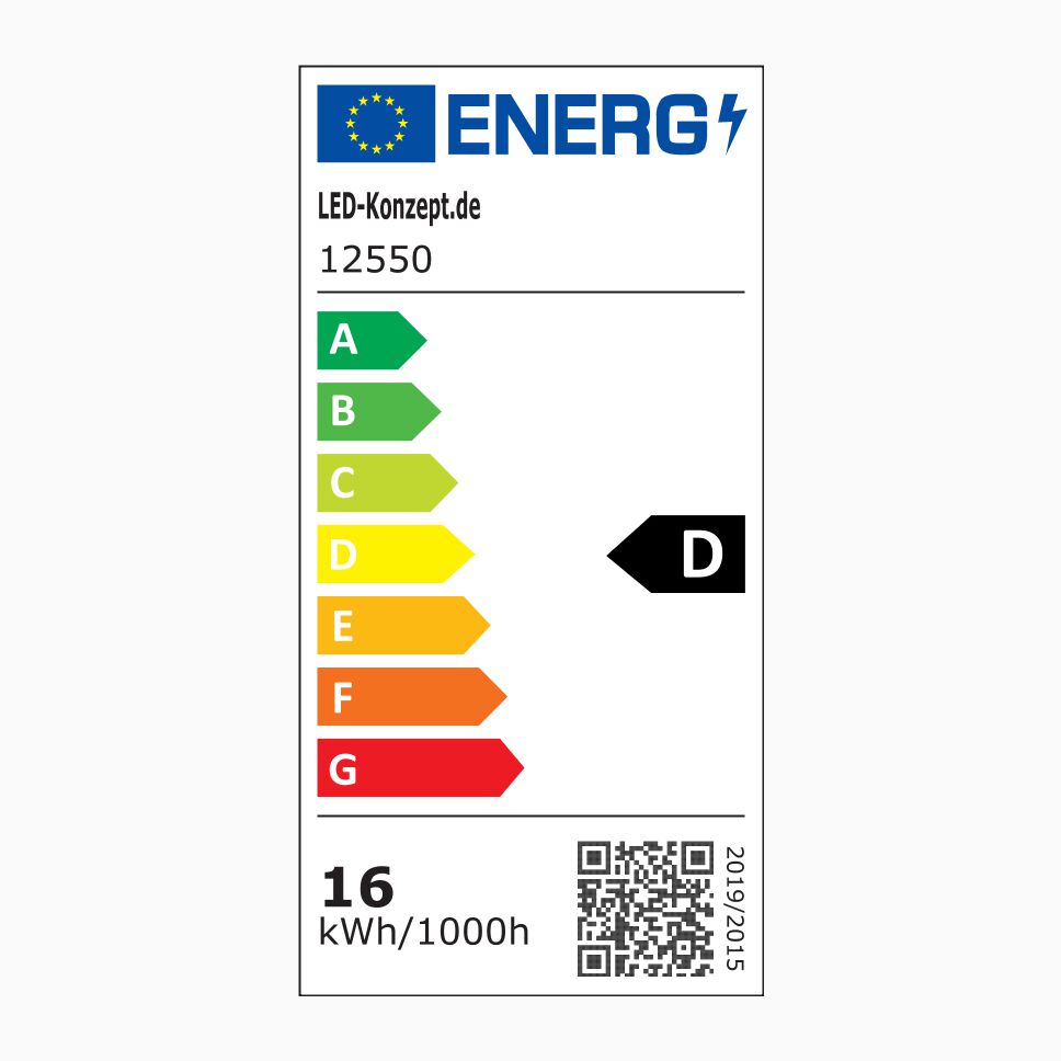Energieeffizienz-Label vom LED Streifen 12550