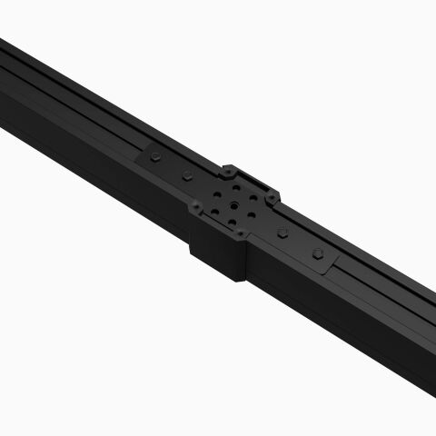 Anwendungsbeispiel vom AX2 180 Durchgangsverbinder mit Flachverbinder, Draufsicht mit Profil