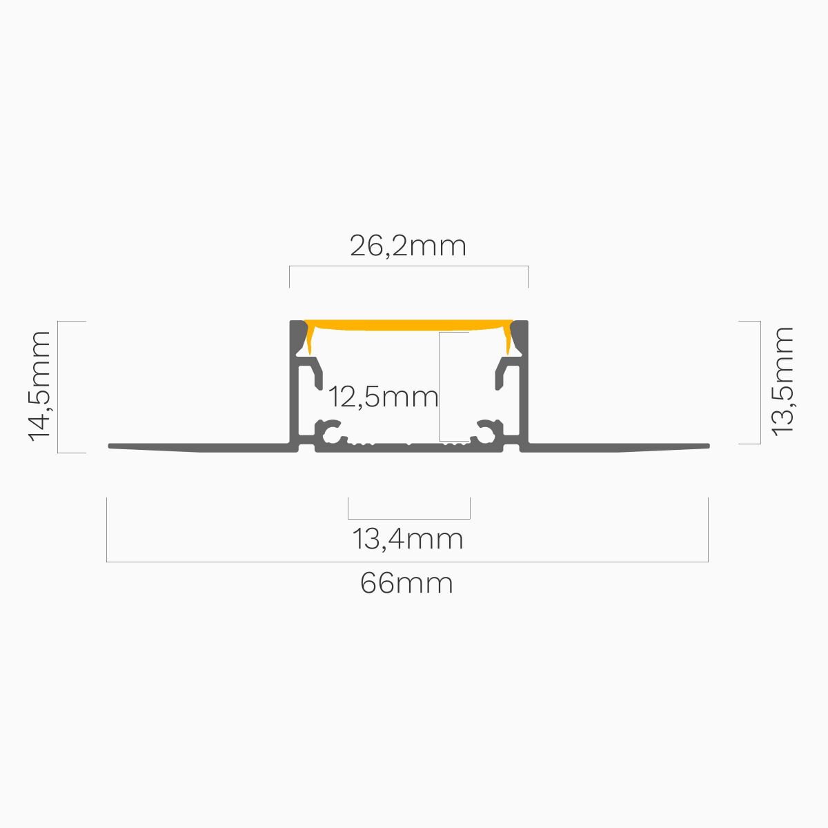 LED Alu Profil GILA 300cm inkl Abdeckung matt opal