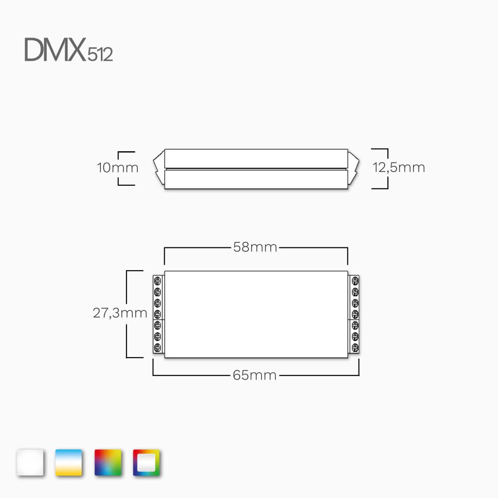 DMX512 4-Kanal LED Controller kompakt