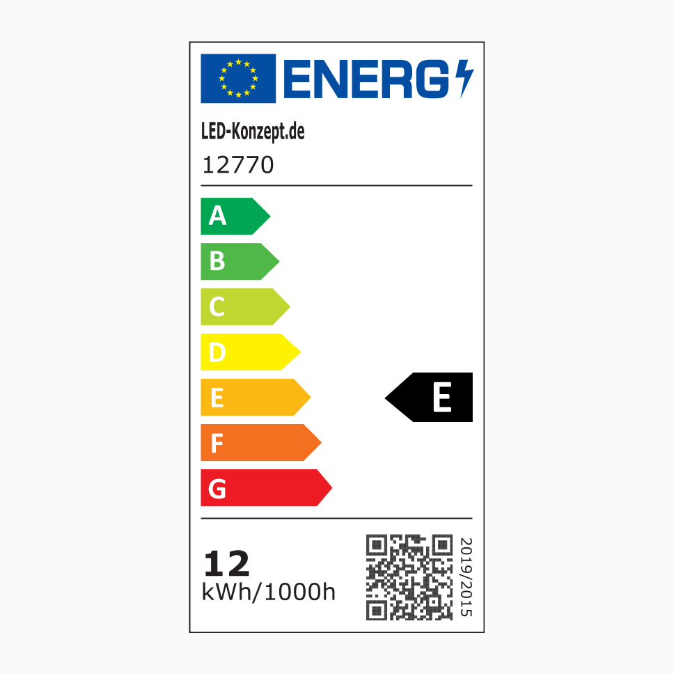 Energieeffizienzlabel vom LED Streifen 12770