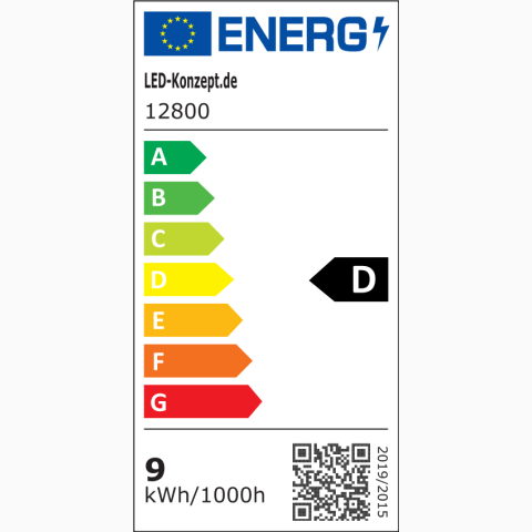Energieeffizienz-Label vom COB LED Streifen 12800