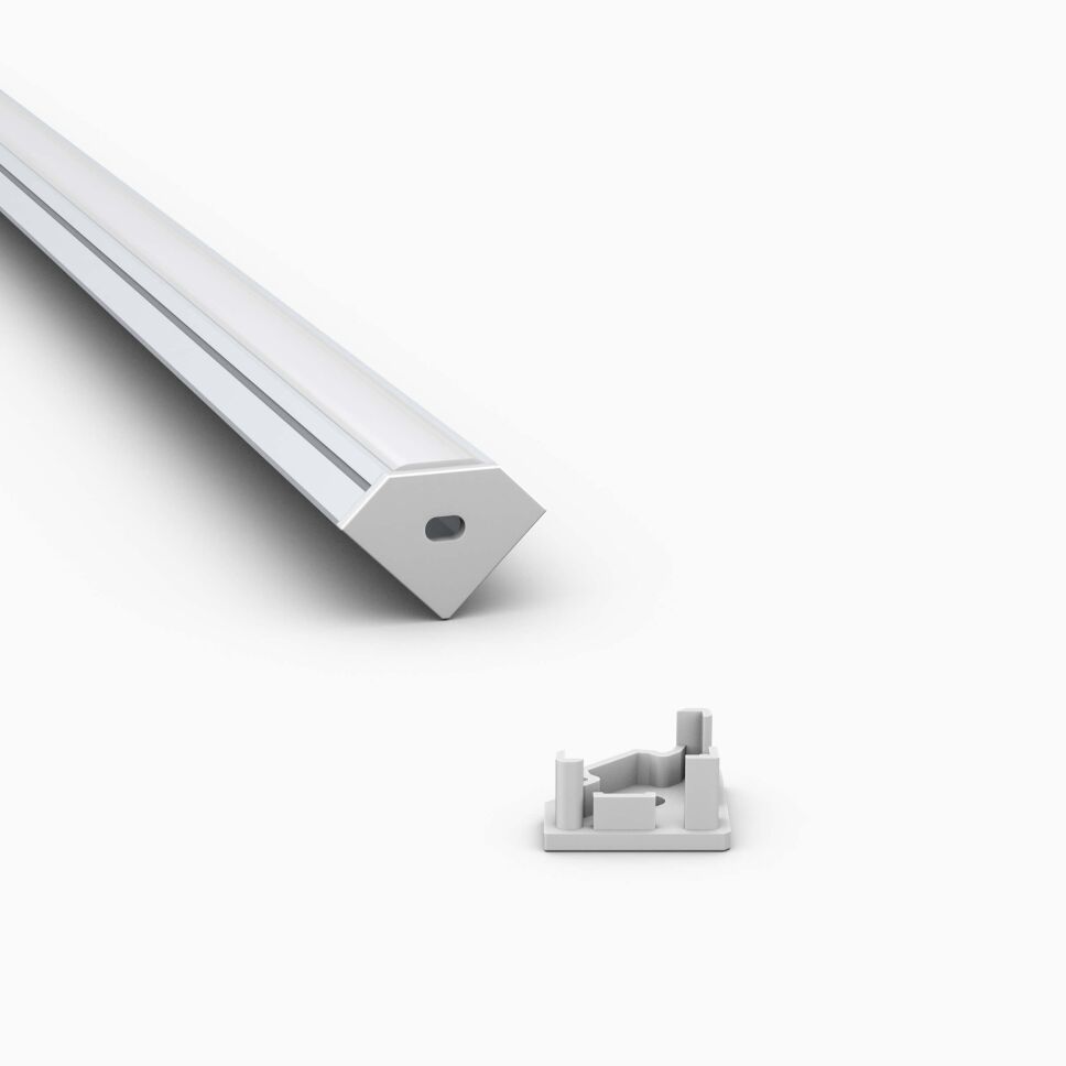 graue Endkappe für das LED Alu Profil EKP, mit...