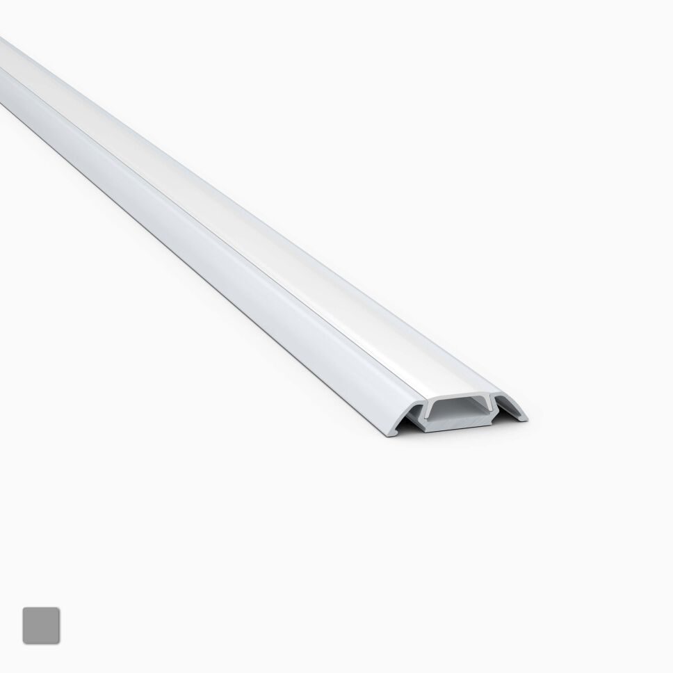 LED Alu Profil STOS, freigestellt vor grauem Hintergrund