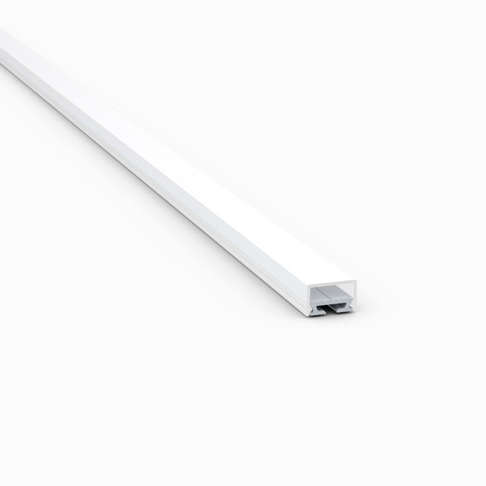 Led Alu Profil NEO9 mit flacher eckiger Abdeckung mit LS12 Lichtschiene, Produktbild