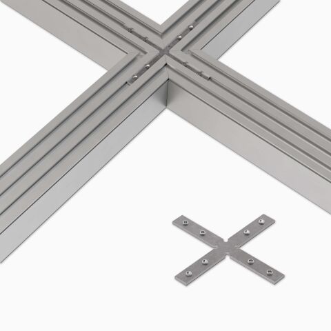 Kreuzverbinder für LED Alu Deckenprofile wie bspw. BASIC, EKP, MOZEL u.a. Profile