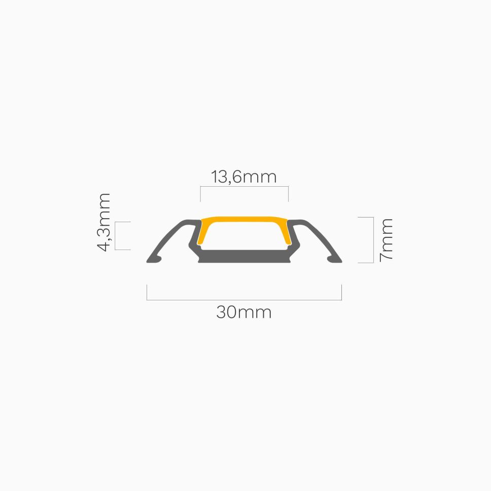 LED Alu Profil STOS eloxiert, 200cm inkl. Abdeckun, 33,00 €
