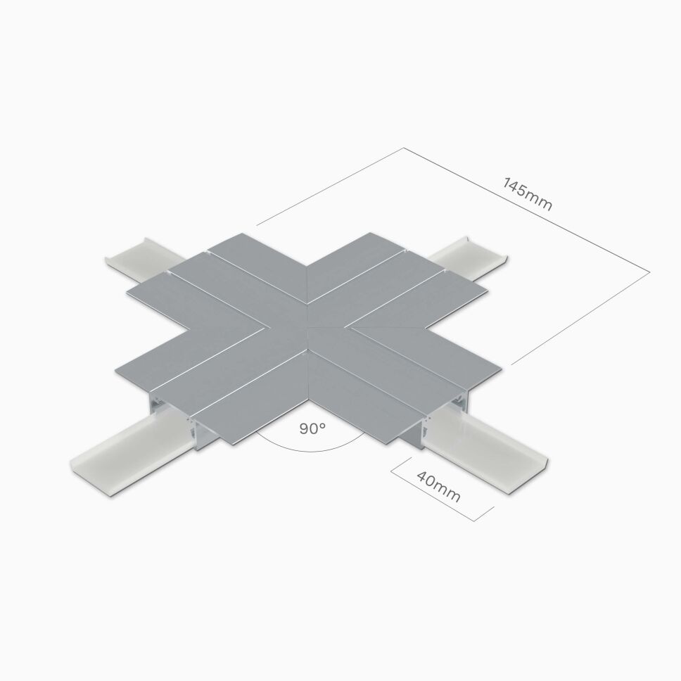 technische Zeichnung vom Querschnitt des LED Alu Profils GILA