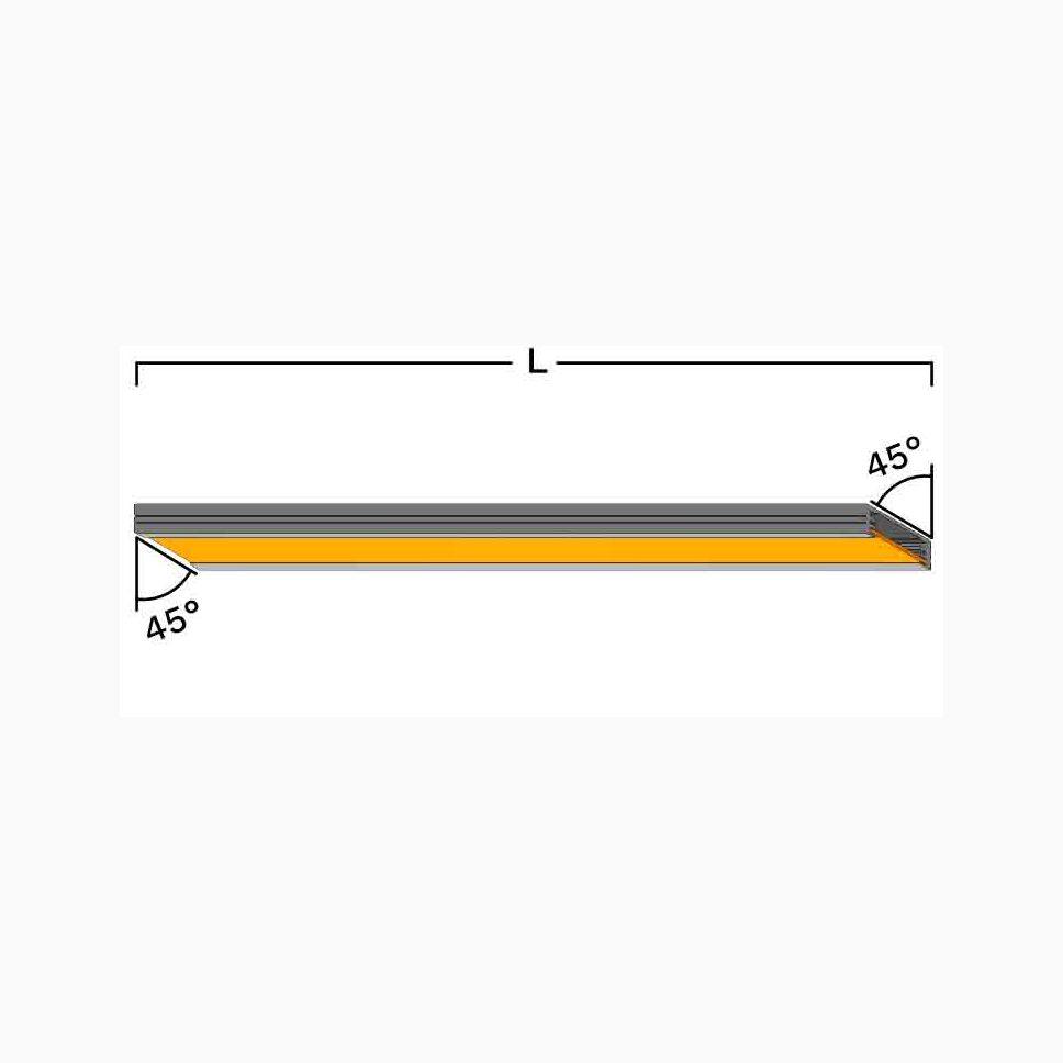 S Gehrungsschnitt  -45 | -45