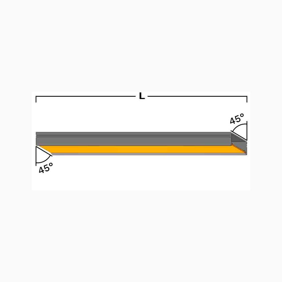 S10 Gehrungsschnitt  -45 | -45