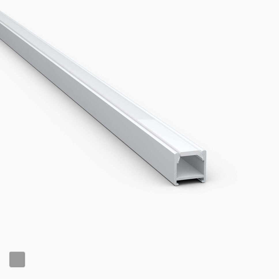 LED Alu Profil PDSH mit eloxierter Oberfläche und opaler Abdeckung