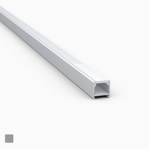 LED Alu Profil PDSH mit eloxierter Oberfläche und opaler Abdeckung