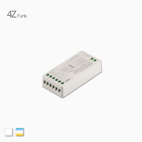 Abbildung vom 4 Zonen Funk Empfänger für den Betrieb von einfarbigen und dualweißen CCT LED Streifen