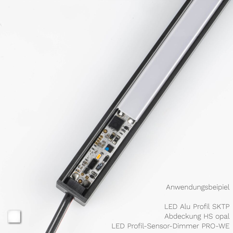 Makroaufnahme vom Profil Sensor Dimmer PRO-WE