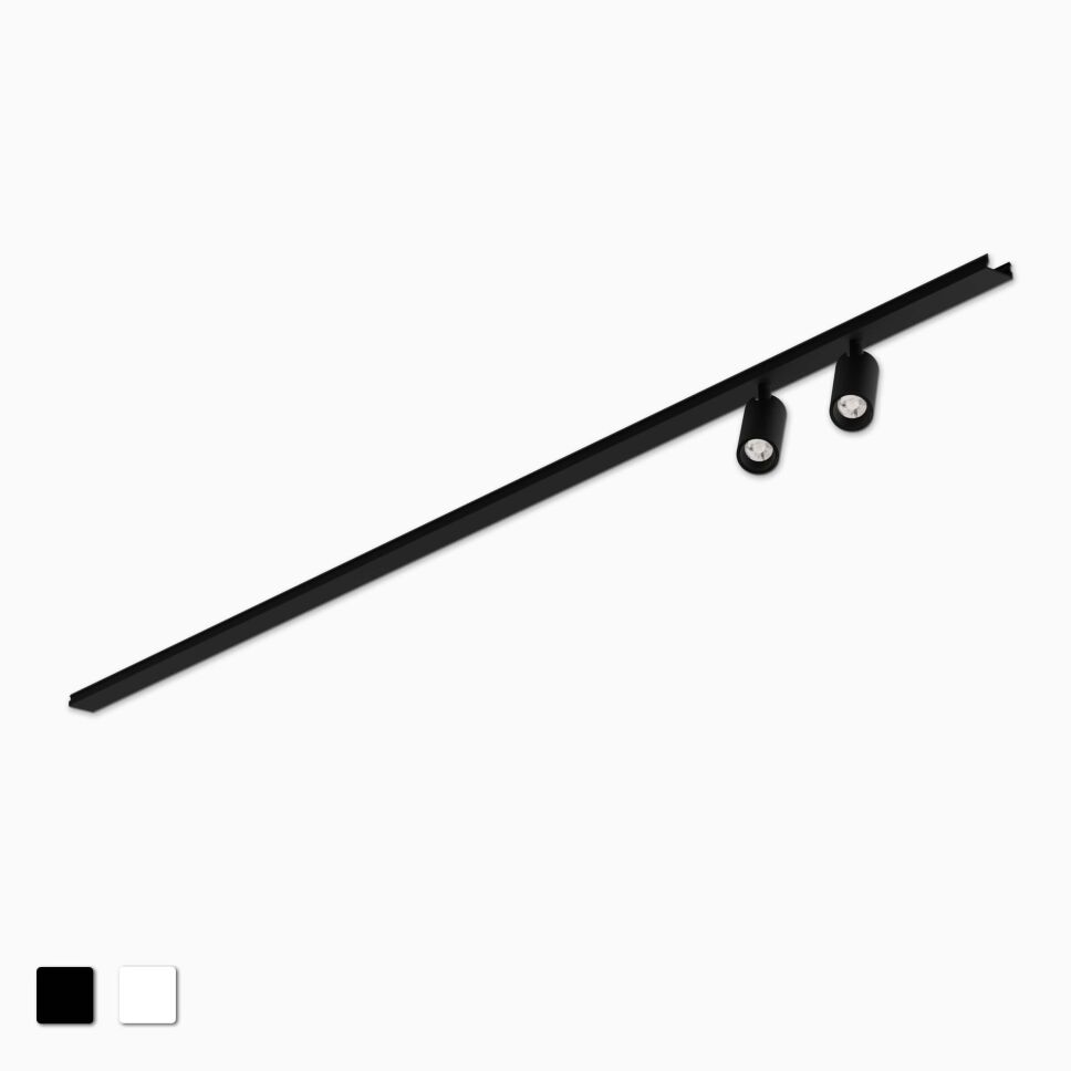 Produktbild vom LED Spot26 24V Duo mit einer 100cm langen U22 Kunststoffblende