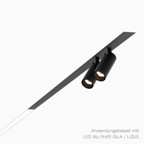LED Spot26  24V  DUO mit 100cm U22 Blende