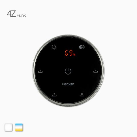 Draufsicht vom CCT LED Funk Dimmer mit Skala Anzeige