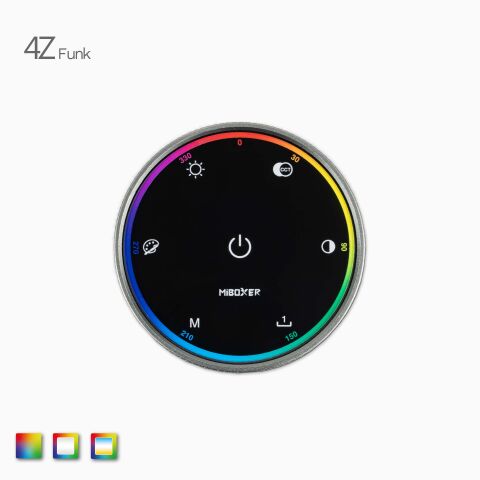 Draufsicht von der RGBW-RGB LED Funk Steuerung