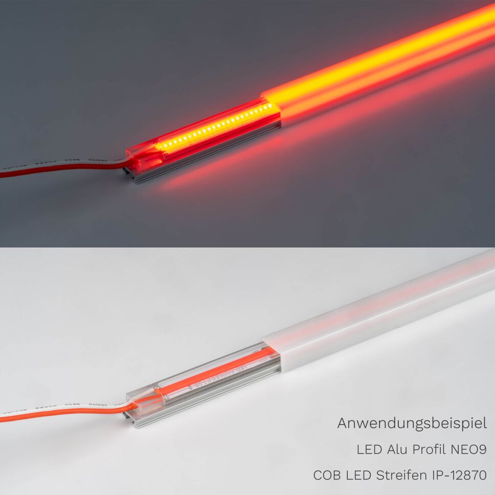 COB LED Streifen  24V  rot  10W/m  IP66