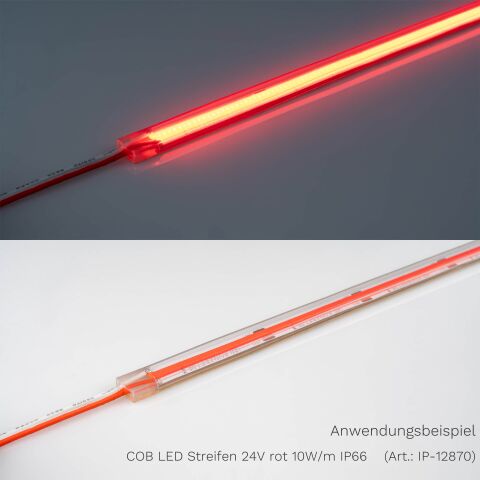 COB LED Streifen  24V  rot  10W/m  IP66