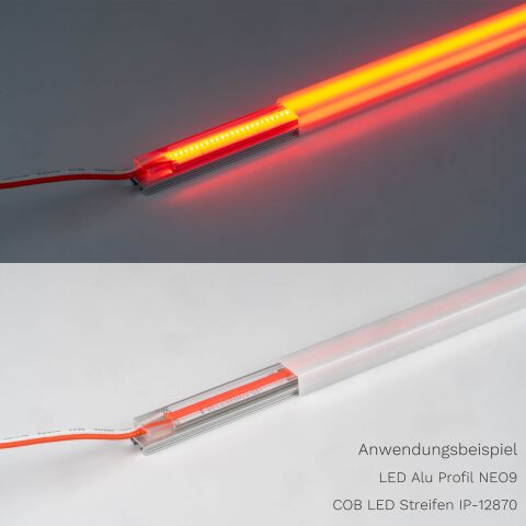 COB LED Streifen  24V  rot  10W/m  IP66