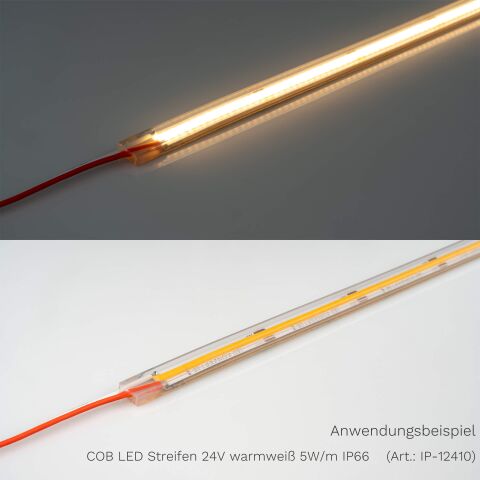 COB LED Streifen  24V  weiß  5W/m  neutralweiß  IP66