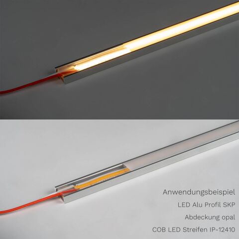 COB LED Streifen  24V  weiß  5W/m  warmweiß 3000K  IP66