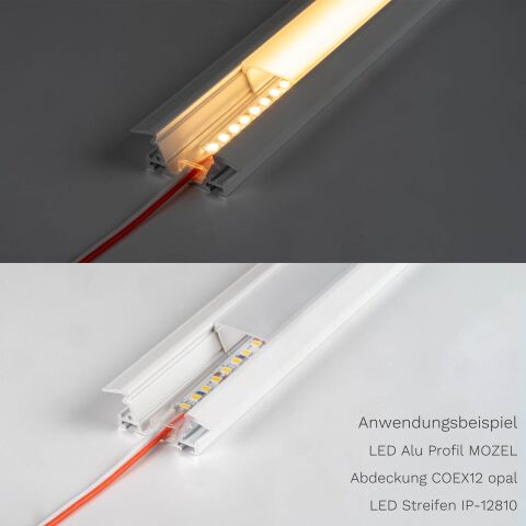 LED Streifen  24V  weiß  8,4W/m  warmweiß 2700K  IP66