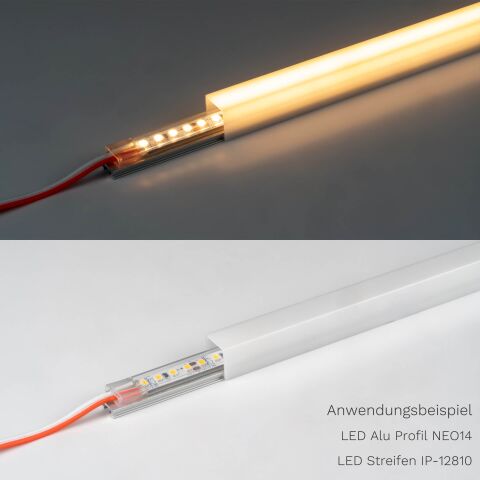 LED Streifen  24V  weiß  8,4W/m  warmweiß 3000K  IP66