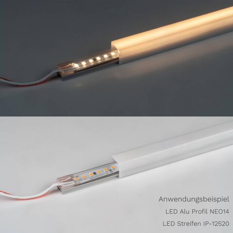 LED Streifen  24V  weiß  15,5W/m  warmweiß 3000K  IP66
