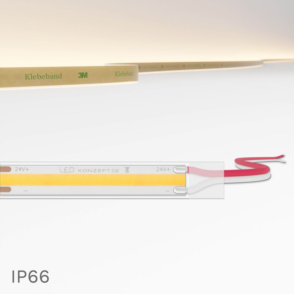 Produktbild vom warmweißen  COB LED Streifen im...