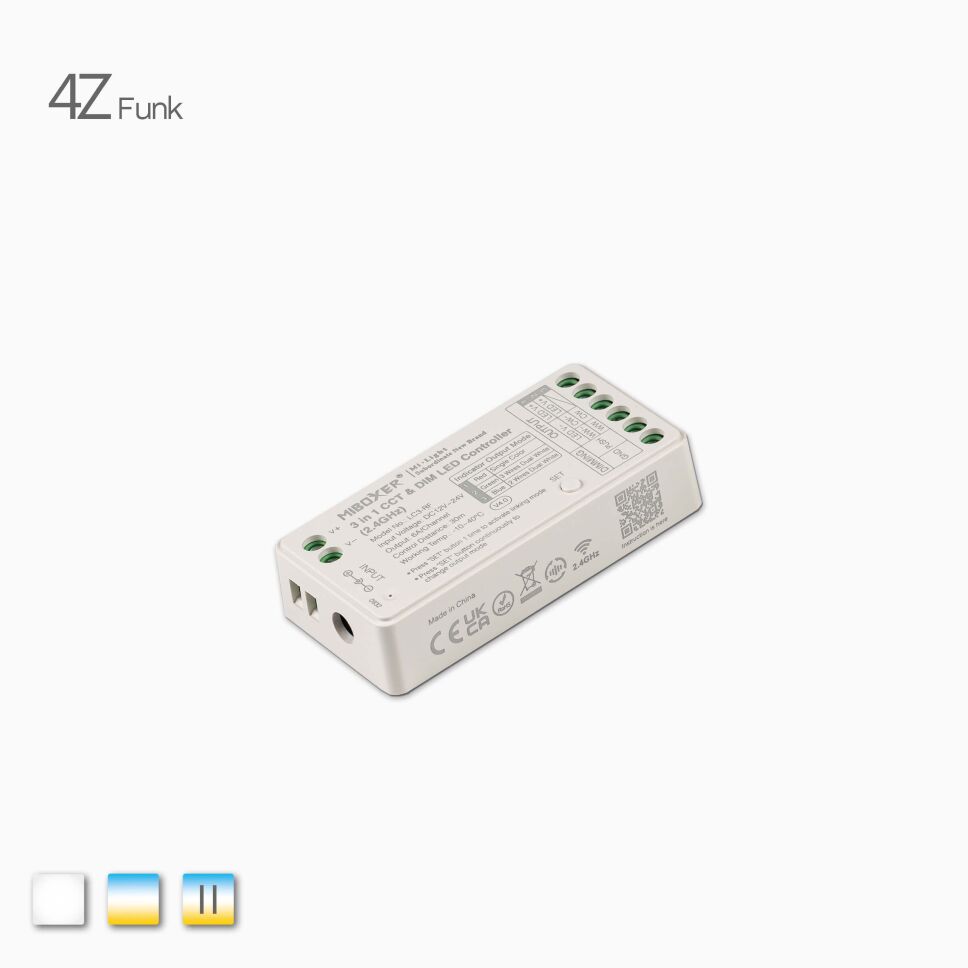 2WCCT Funk Controller für CCT LED Streifen mit 2 Litzen
