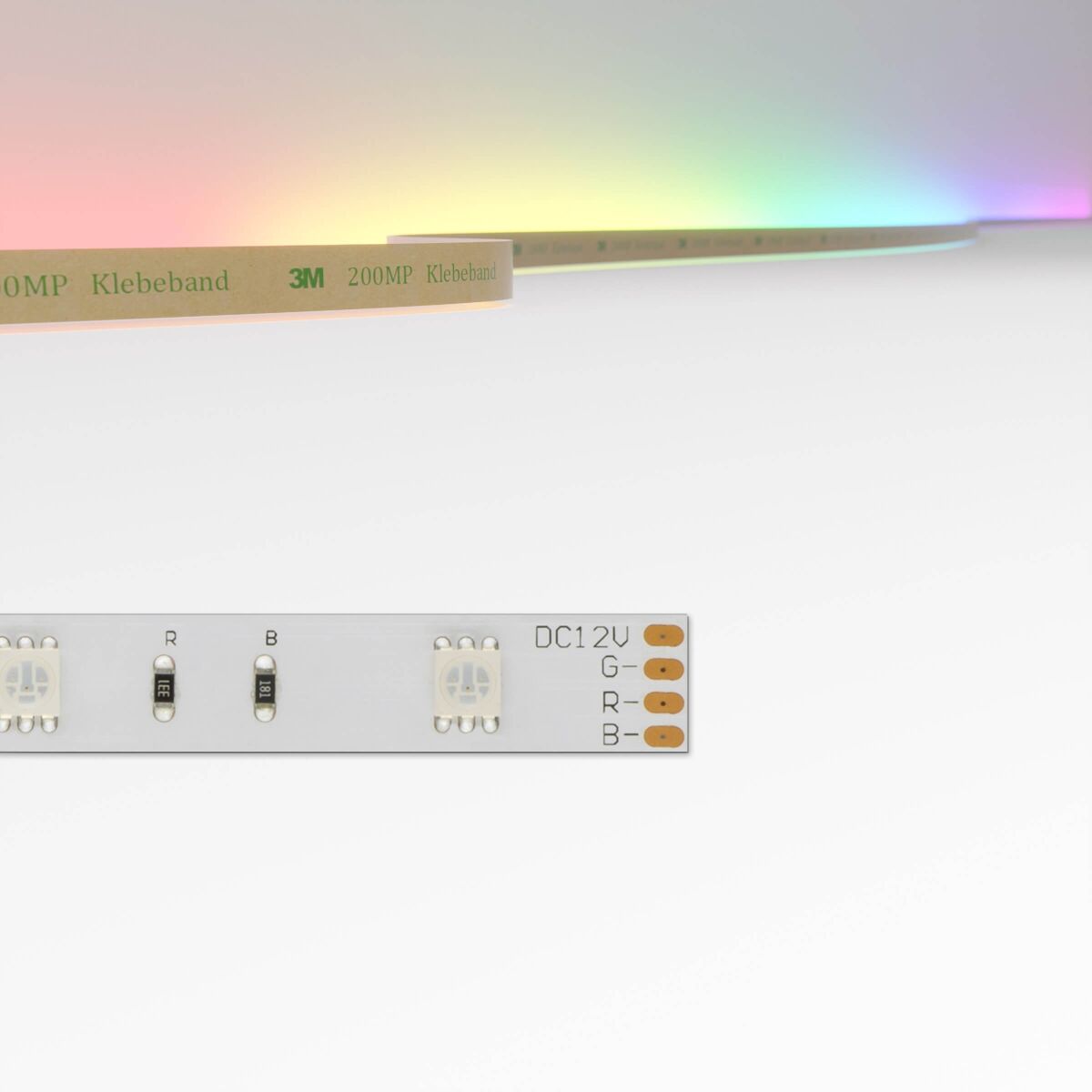 farbig bunt leuchtender RGB LED Streifen 12VDC, 40, 47,20 €