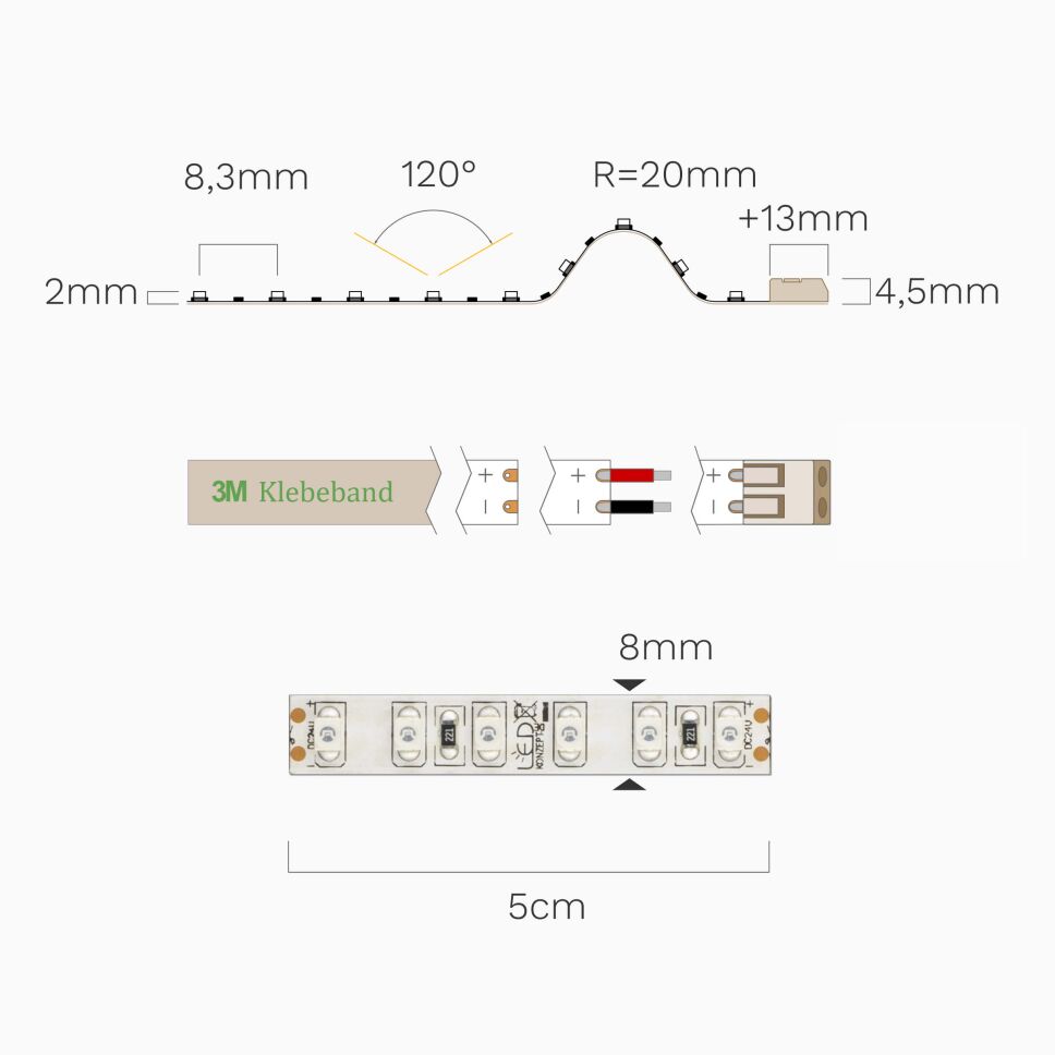 LED Streifen LED Strip blau 12V 48W 4,5m Litzenans, 62,10 €