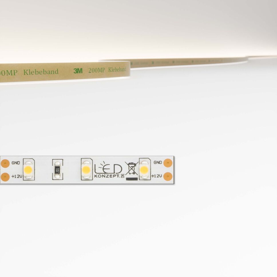 neutralweiß leuchtender LED Streifen mit flexibler weißer Leiterplatte, LED Streifen ist gewellt
