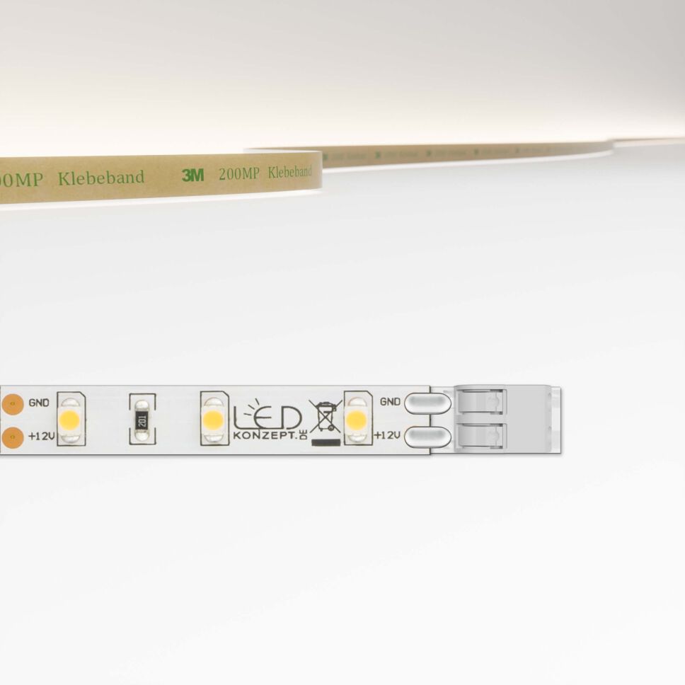 LED Streifen  12V  weiß  4W/m  neutralweiß,  200cm,  mit Klemmsystem
