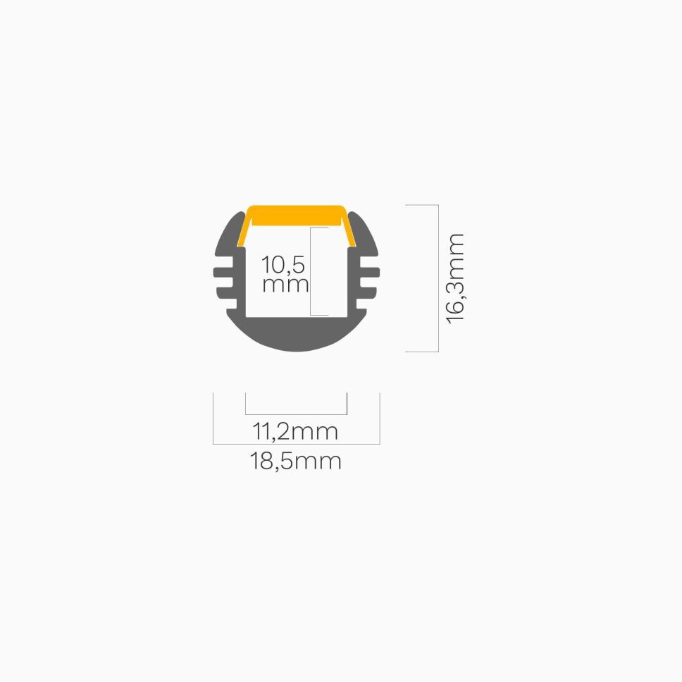LED Alu Rundprofil mit Kühlrippen und klarer Abd, , 32,00 €