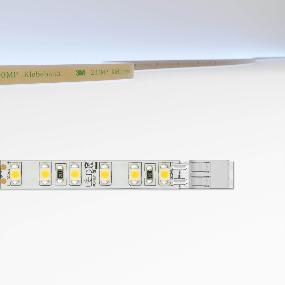 LED Streifen weiß, kaltweiß, 24V, 2m, Klemmsystem, 29,50 €