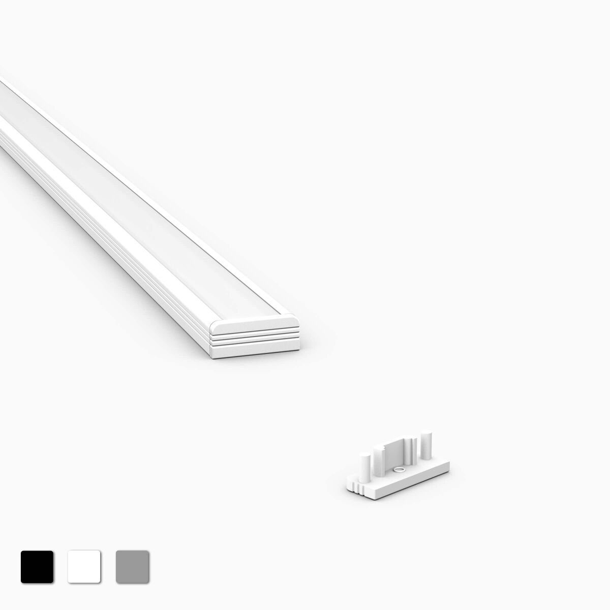 Endkappen für LED Alu Profil N aus Kunststoff, 0,49 €