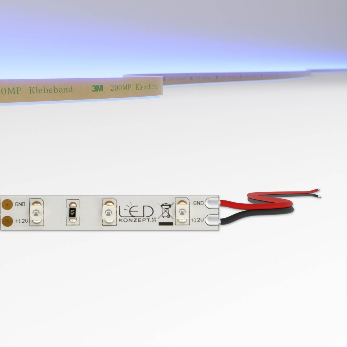 LED Streifen, Strip, blau 12V 24W, 4,5m, Litzenans, 35,10 €