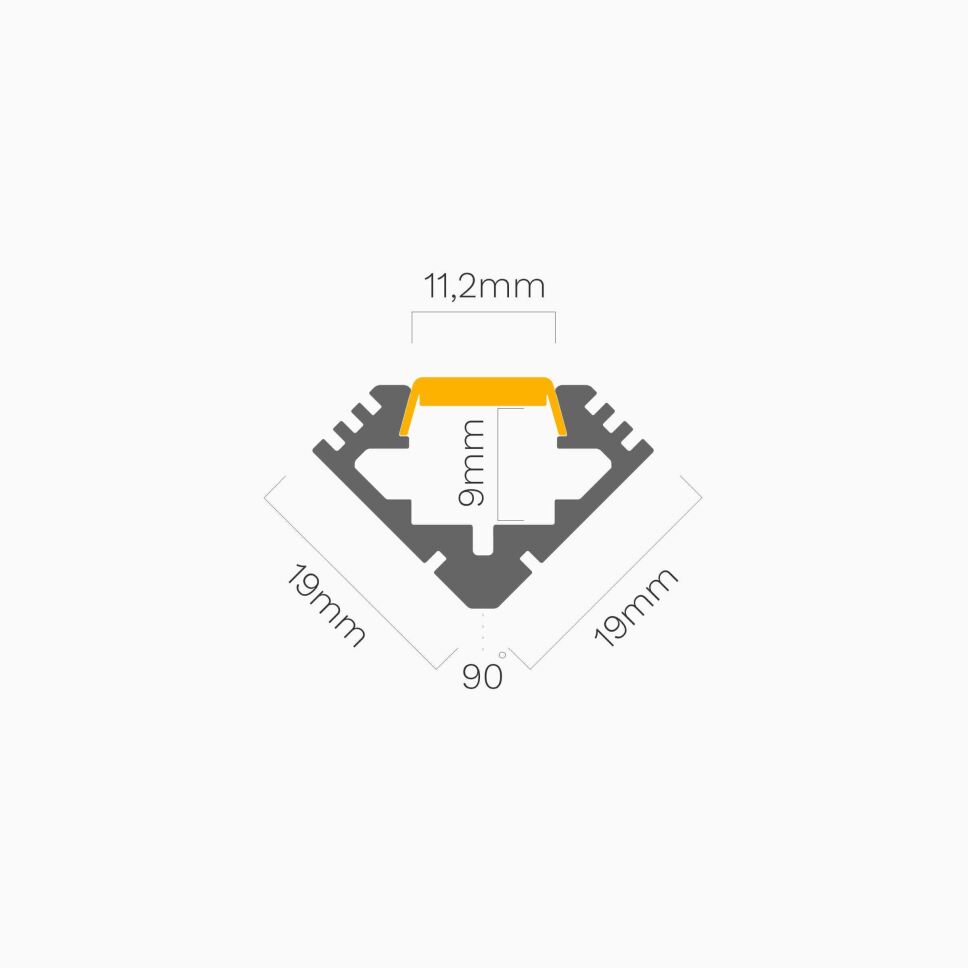 250cm langes LED Eckprofil mit klarer Abdeckung, 2, 31,75 €