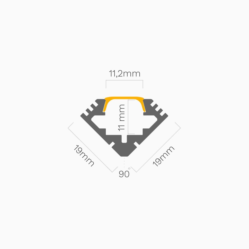 LED Alu Profil EK eloxiert, 300cm inkl. Abdeckung , 36,60 €