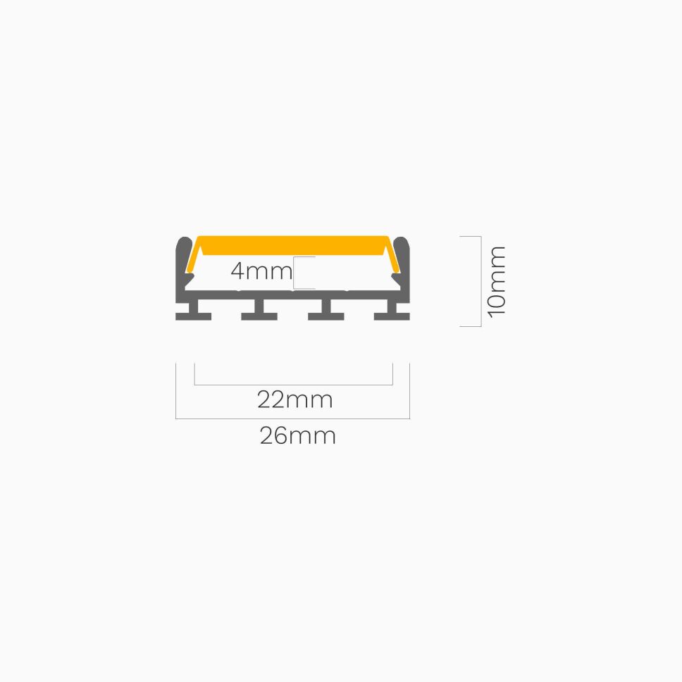 LED Alu Profil GIZA eloxiert, 300cm inkl. Abdeckun, 53,70 €