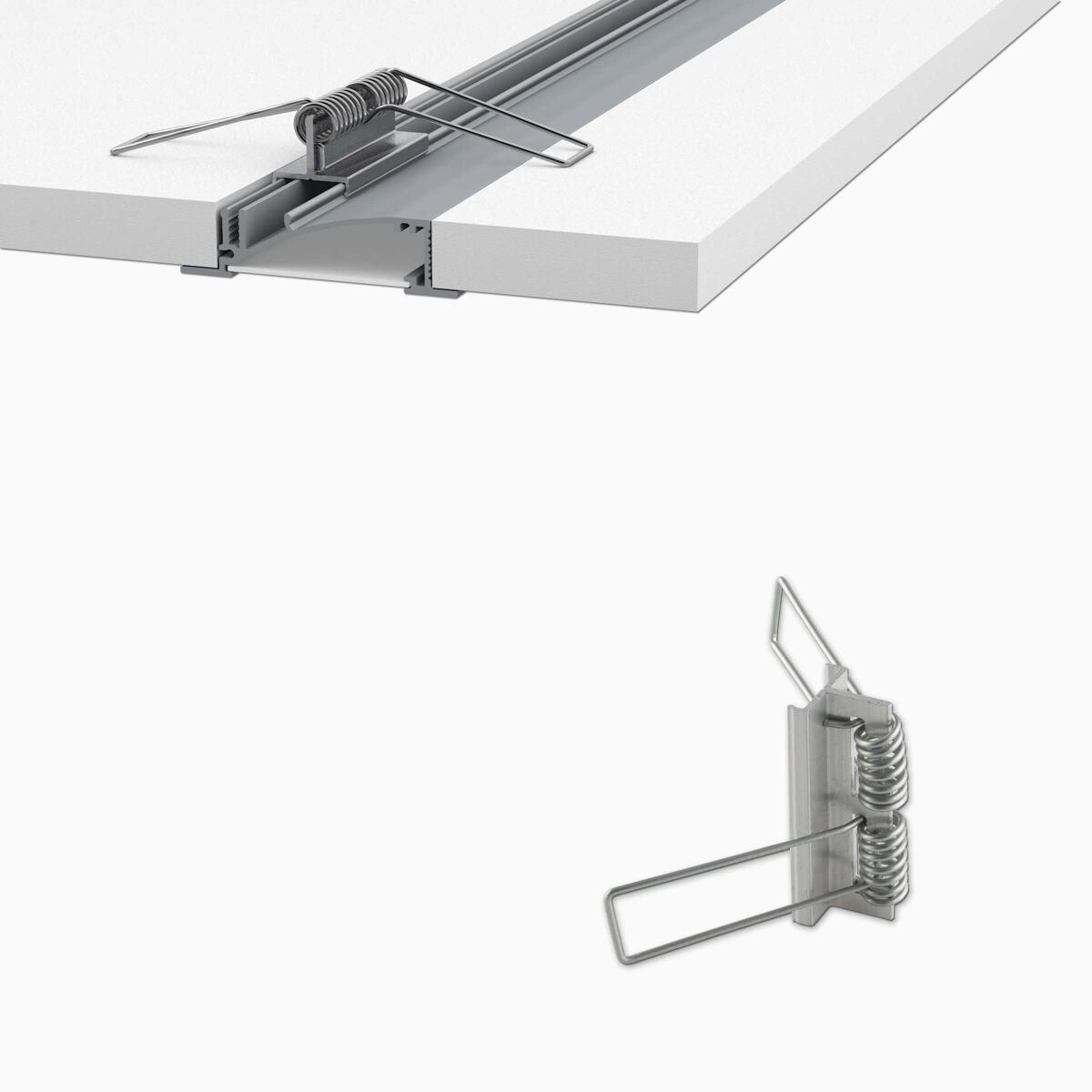 Feder zum Befestigen von Profilen an Zwischendecke, 1,50 €