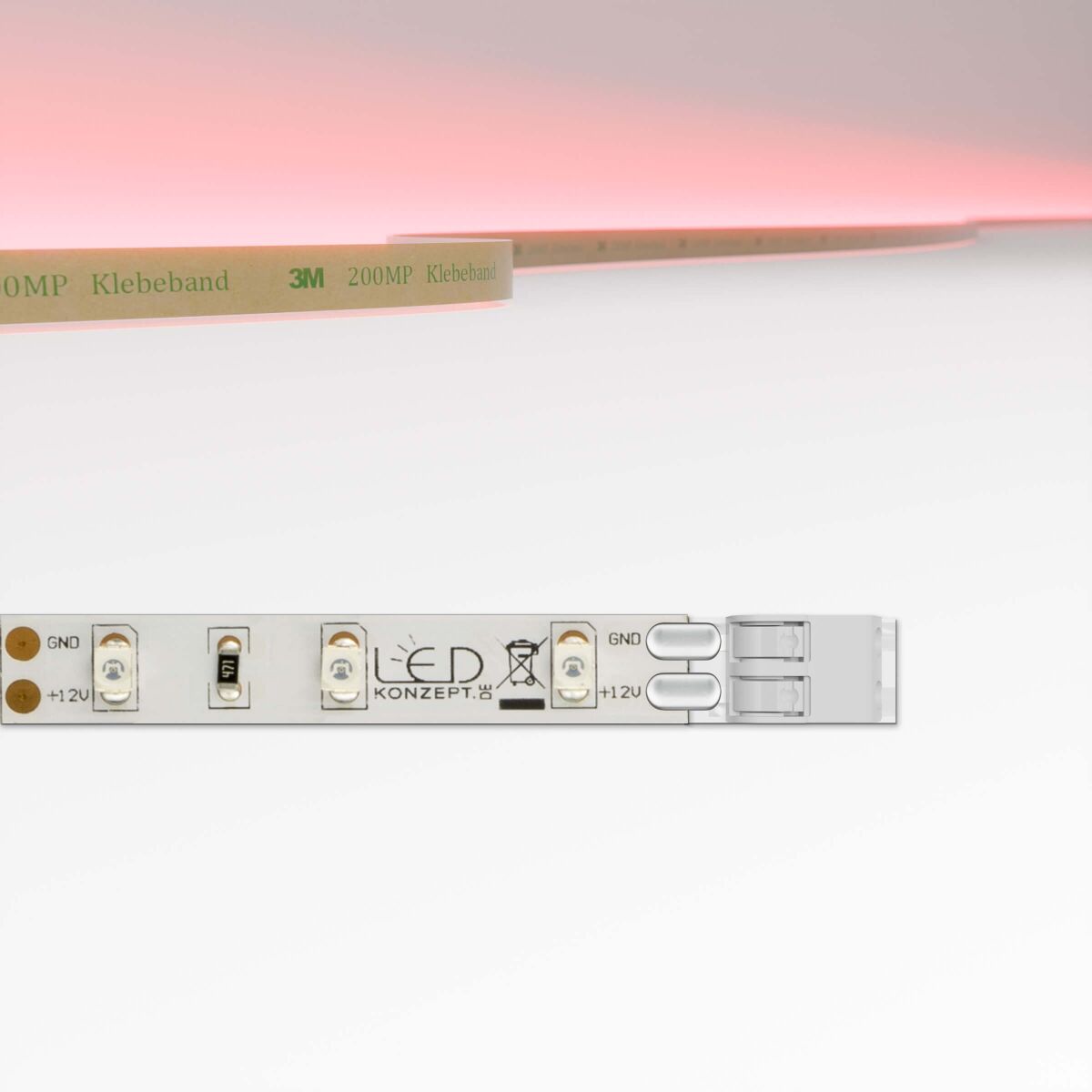 LED Streifen, LED Strip, rot 12V 24W, 4m, Klemmsys, 33,10 €