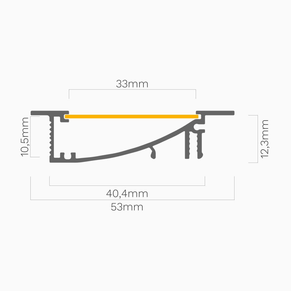 LED Einbauprofil mit Flügeln für den Möbelbau, 200, 7,00 €