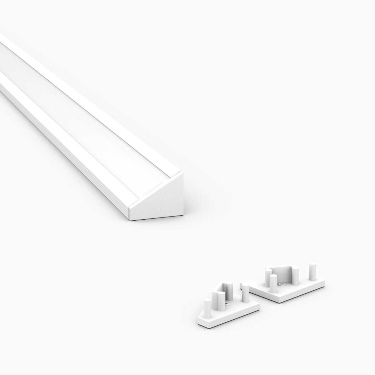 weiße Endkappen für LED Alu Winkel-Profil E, paarw, 0,99 €