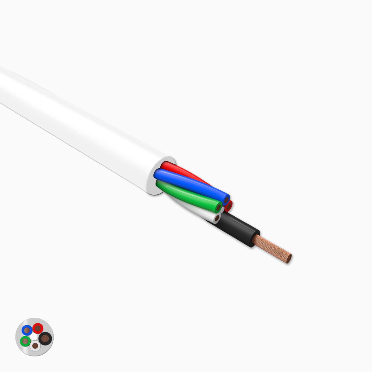 rgbw led kabel weiss 1m