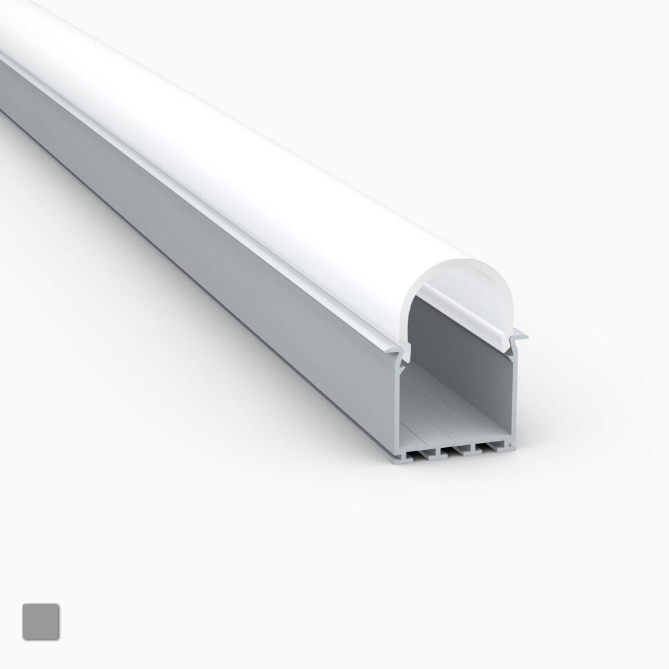 Produktbild vom LED Alu Decken-Profil LOKOM-R mit runder...