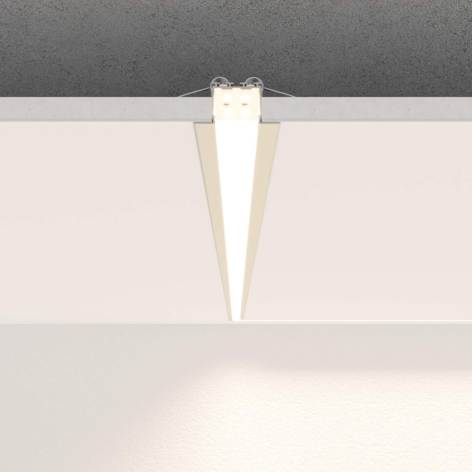 tiefes LED Alu Decken-Profil mit klarer Abdeckung , 38,10 €